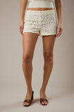 Low Waist Lace Short -White
