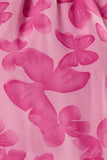 Butterfly Halter Neck Waist Tie Printed Chiffon Dress