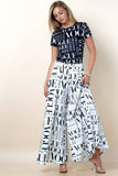 Vogue White Print Palazzo Pants - Off White