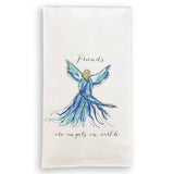 Blue Angel with Friends Are Angels: Dishtowel