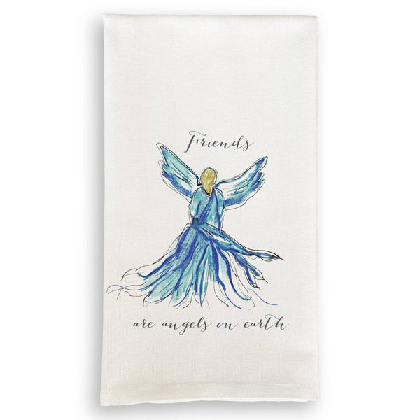 Blue Angel with Friends Are Angels: Dishtowel