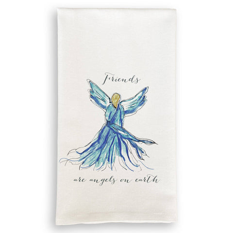 Blue Angel with Friends Are Angels: Dishtowel