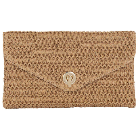 Natural Straw Clutch