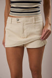 Mid Rise Twill Skirt