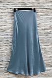 Essence Italian Viscose Satin Bias-Cut Midi Skirt