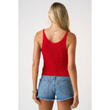 Game Day Cropped Knit Sweater Tank