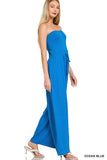 Summer Tube Top Jumpsuit - Ocean Blue