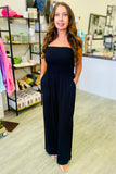 Serena Smocked Strapless Jumpsuit