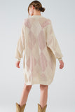 The Q2 Draped Crochet Cardigan Sweater