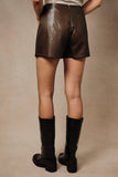 Seana Faux Leather Mini Skort