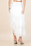 Monse Asymmetrical Lace Midi Skirt