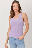 Mystree Washed Sweater Tank Top