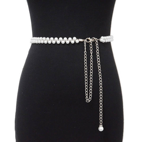 Pearl String Chain Belt