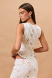 Pretty Little Petals Pointelle Sleeveless Top