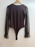 Tiffany Tulle Sleeve Italian Bodysuit
