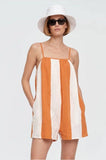 Game Day Gauze Striped Oversized Romper