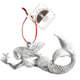 Handmade Swimming Mermaid Gift - Nautical Christmas Ornament : Ornament (brown twine)