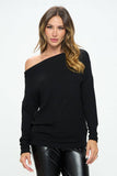 Brushed Knit Off the Shoulder Top - Multiple Colors