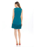 Donna Ricco Sleeveless Scuba Cupcake V Neck Dress
