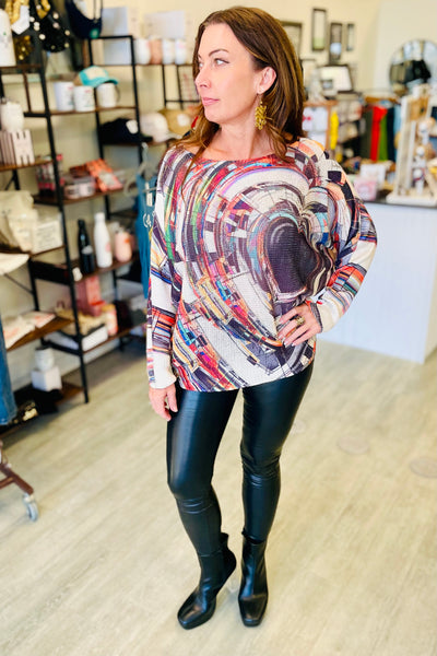 Black Heart Italian Printed Sweater