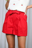 Vaca High-Rise Tie Shorts