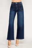 Petra High Rise Patch Pocket Wide Leg Jeans