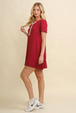 Cotton Gauze Ribbon Tie Mini Dress