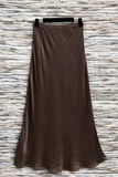 Essence Italian Viscose Satin Bias-Cut Midi Skirt