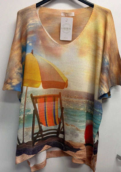 Beach Sunset Italian Sweater