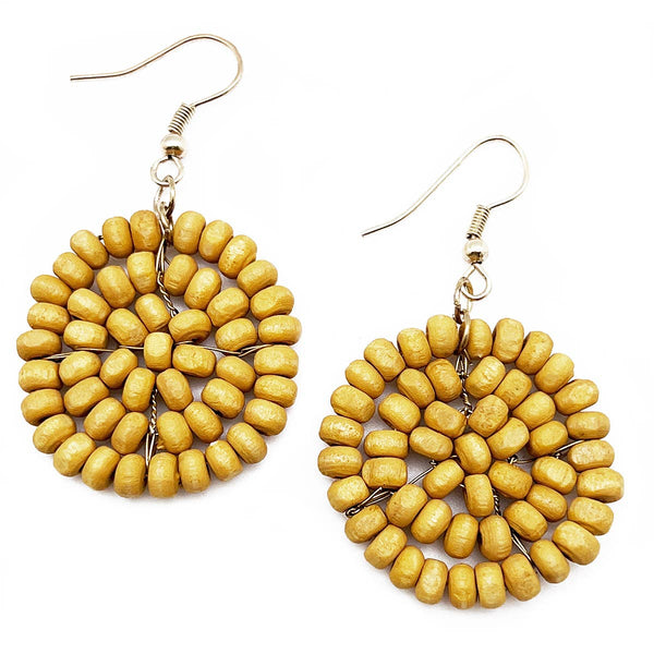 Sachi Chromatic Hues Circle Earrings  - Yellow