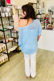 Doni Cotton Open Knit Sweater Top