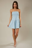 The Rebecca Strapless Fit & Flare Dress - Denim