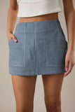 Linda Low Waist Pocket Detail Mini Skirt