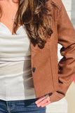The Q2 Oversized Cropped Blazer Vichy Design - Brown