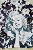 Marilyn Black & White Floral Italian Printed Sweater