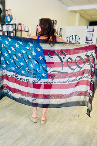 FINAL SALE We the People Flag Scarf