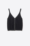 The Q2 Knit Buttoned Crop Top