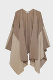 The Q2 Asymmetrical Poncho - Beige
