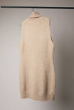 FINAL SALE Recycled Yarn Turtleneck Sleeveless Sweater Dress - Mocha