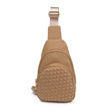 Hailey Woven Neoprene Sling Backpack -Natural