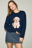 'Goldendoodle’ Long Sleeve Crewneck Sweater