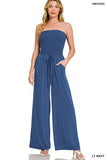 Smocked Tube Top Jumpsuit
