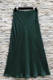 Essence Italian Viscose Satin Bias-Cut Midi Skirt
