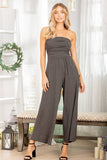 The Maddy Tube Solid Ruched Jumpsuit
