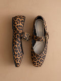 The Soho | Leopard Ballet Fall Flat with Buckle