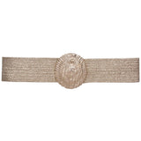 Woven Round Metal Stretch Belt