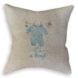 Baby Boy Clothing with “It's a Boy” Dishtowel