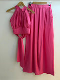 Italian 2pc Crop Top + Trousers Set