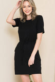 Sara Short Tie Dress - Purple