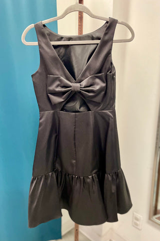 Adrianna Papell Mikado Flounce Hem Midi Cocktail Dress - Black